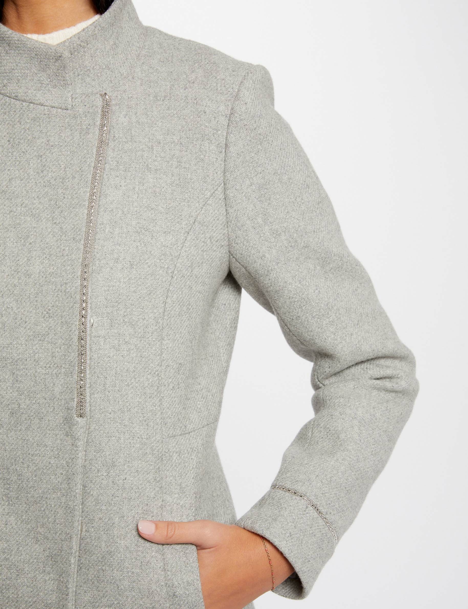 Manteau cintré outlet gris femme