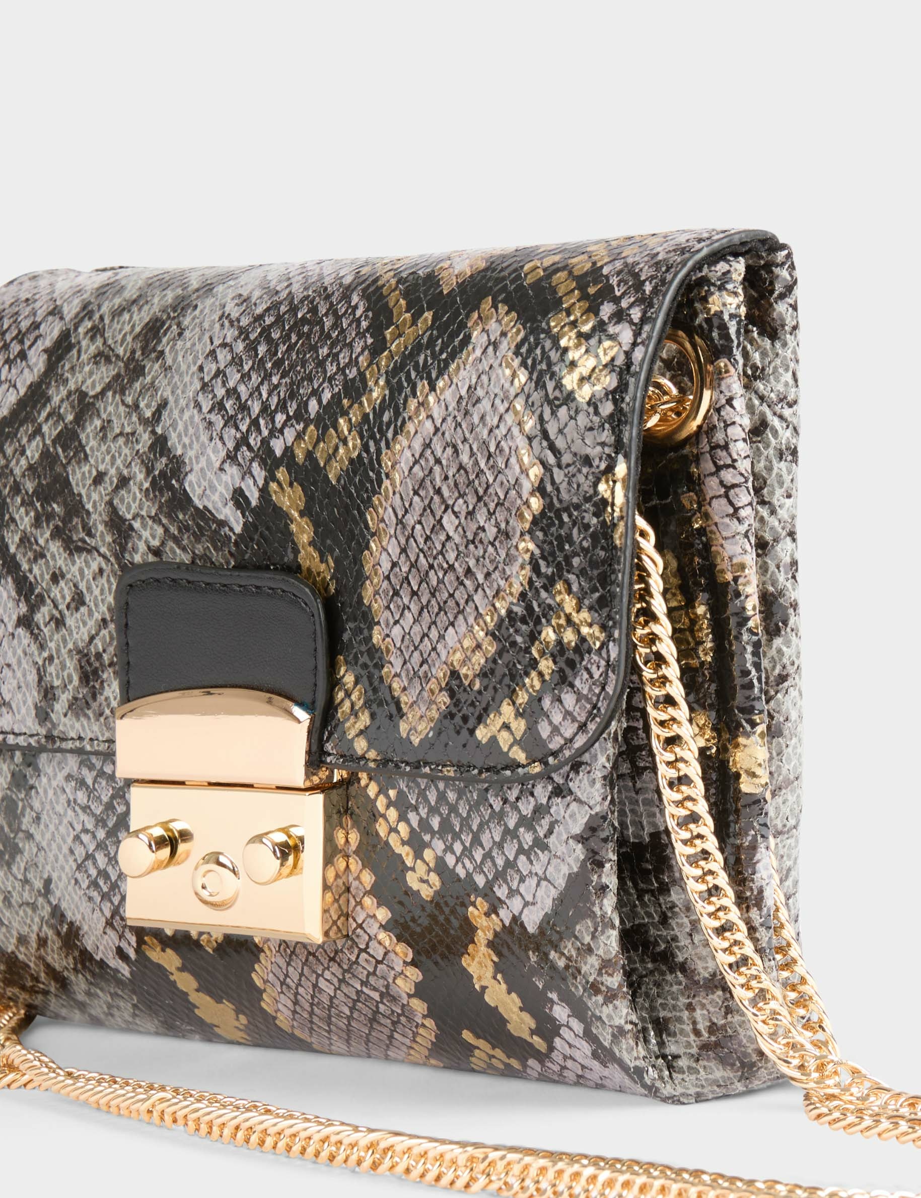 Python clutch tas meerkleurig vrouw