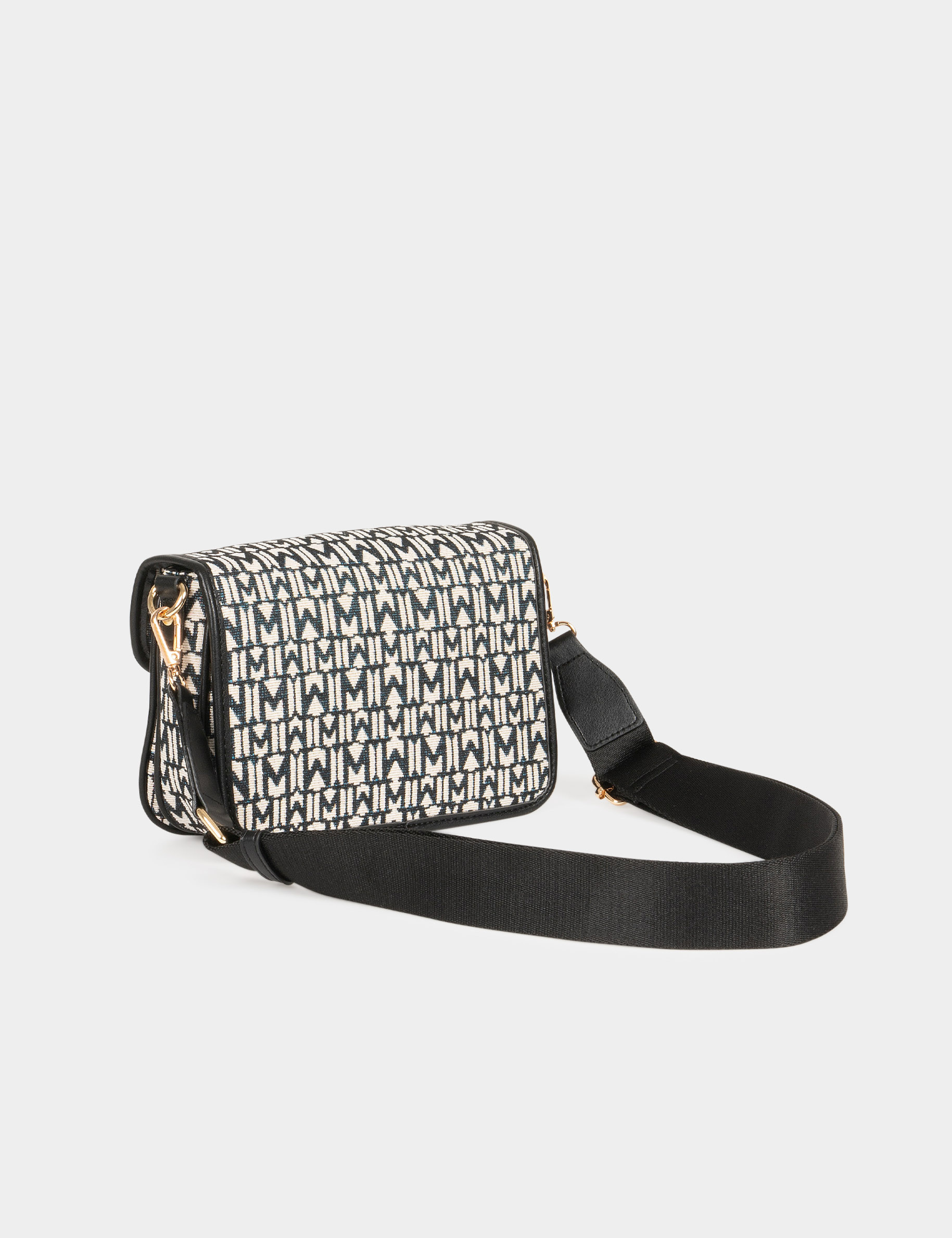 Sac imprimé monogramme noir femme