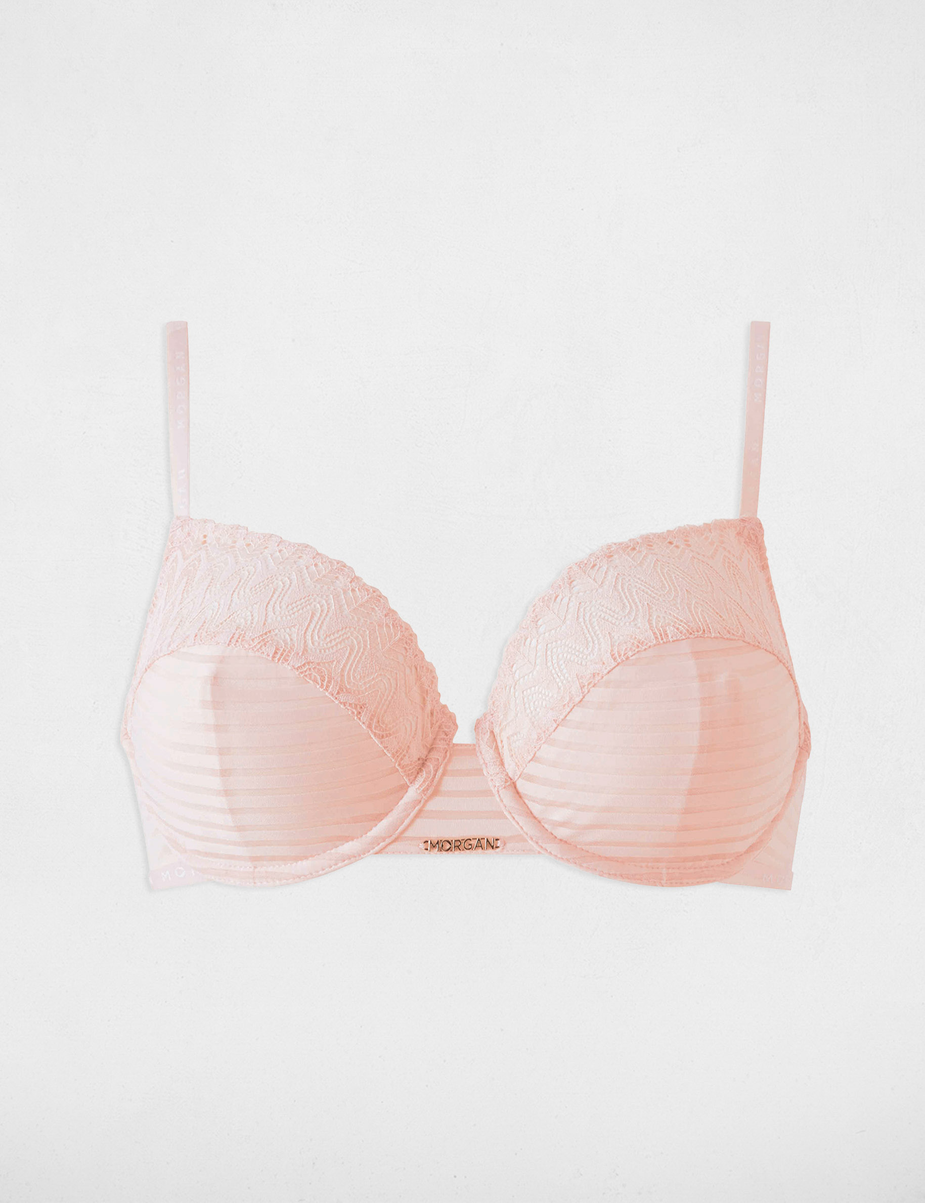 Soutien-gorge corbeille rose pale femme