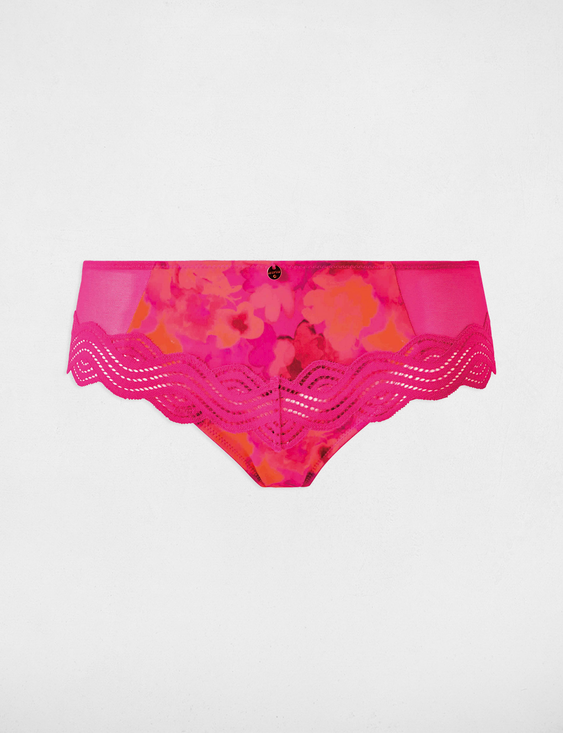 Shorty tanga rose femme