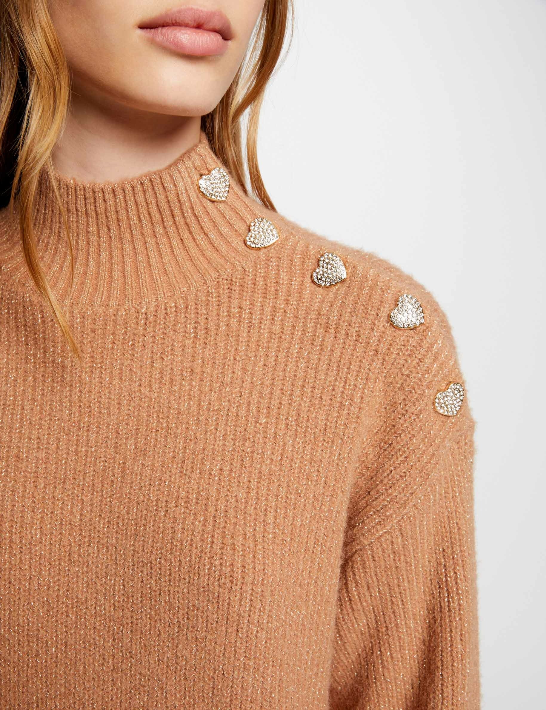 Rechte sweaterjurk camel vrouw