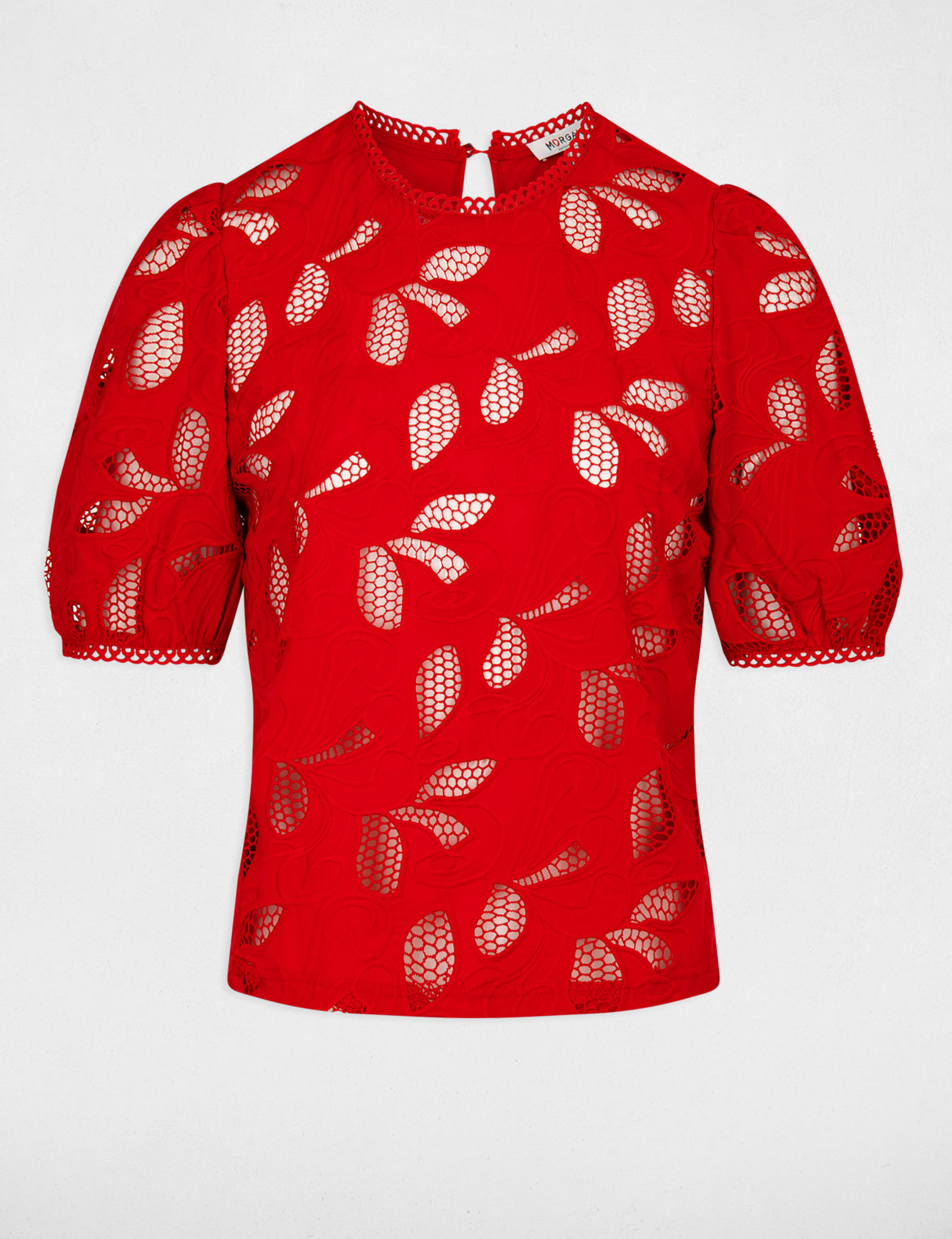 T-shirt met korte mouwen rood vrouw