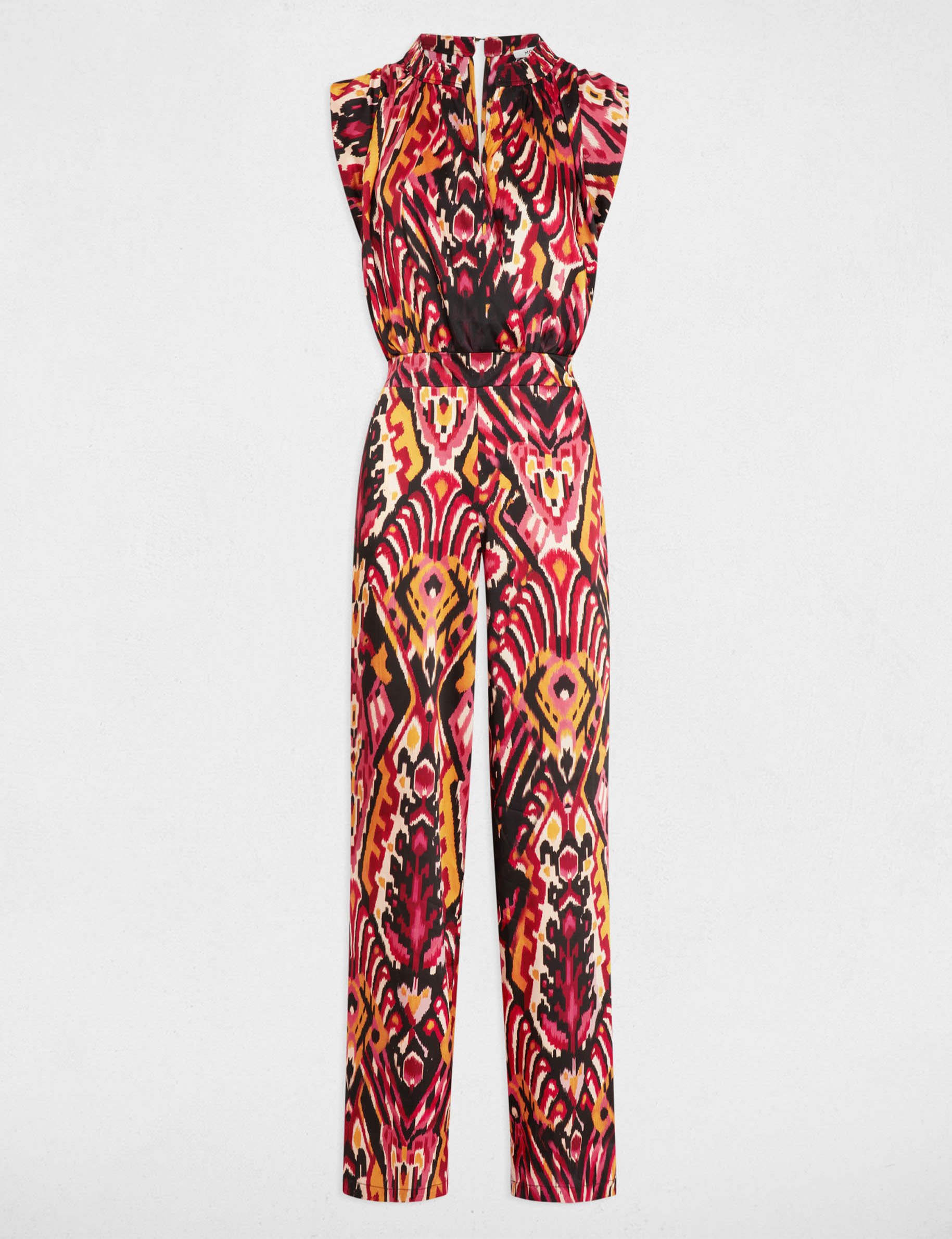 Lange jumpsuit met print meerkleurig vrouw