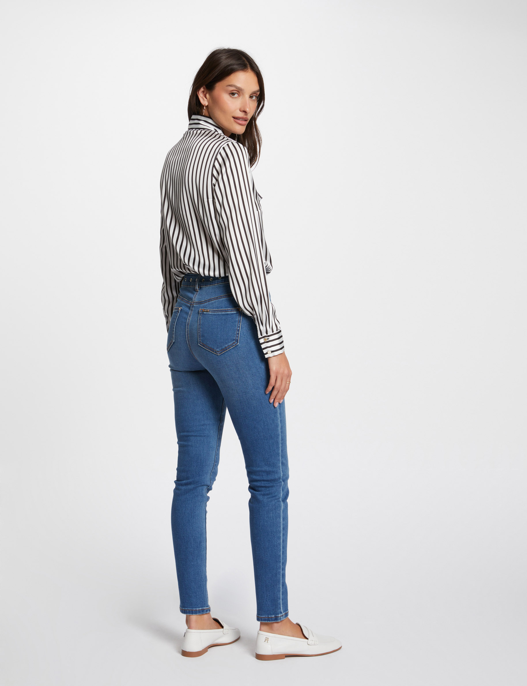 Skinny jeans met oogjes jean stone vrouw