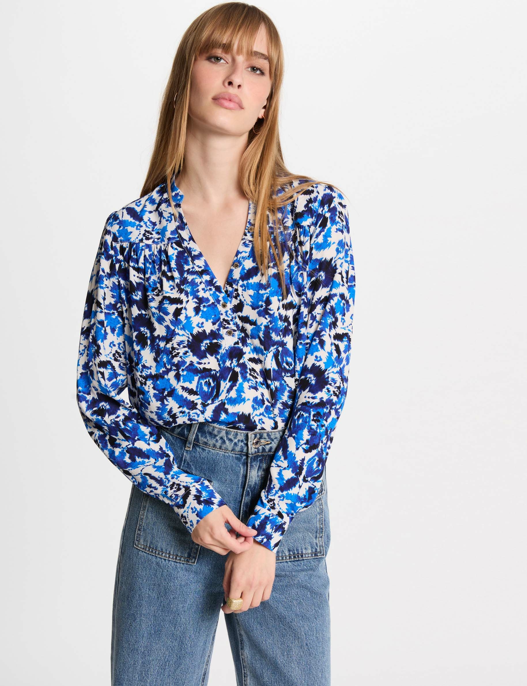 Top manches longues imprimé multico femme