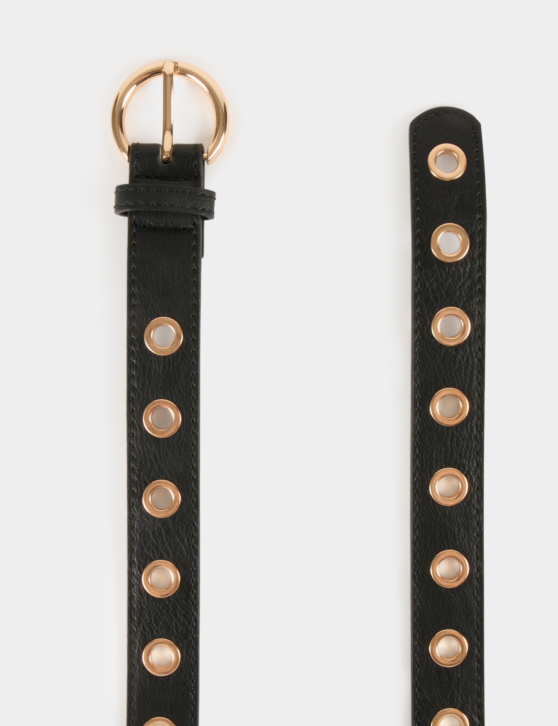 Ceinture avec oeillets dore femme