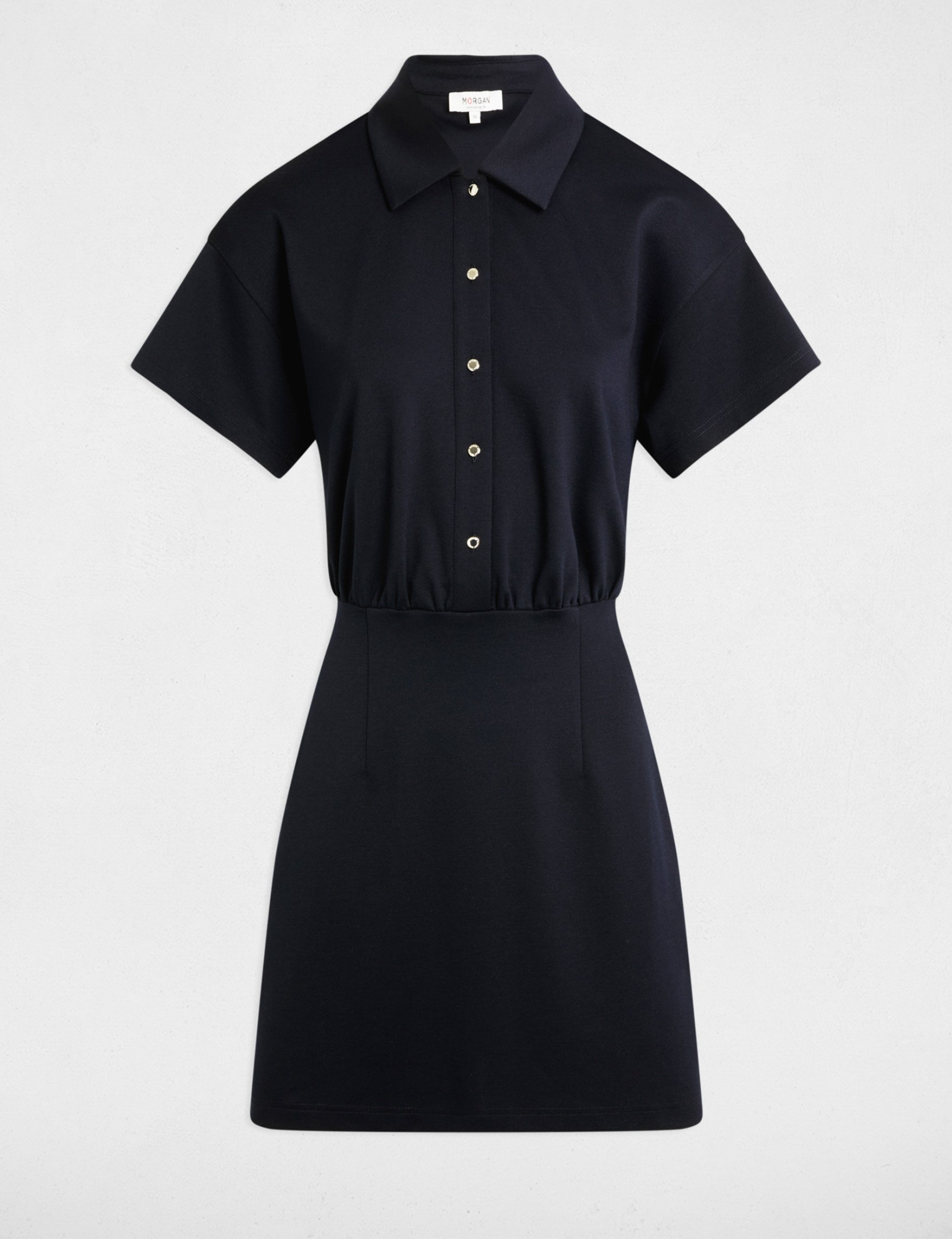 Robe courte ajustée bleu marine femme