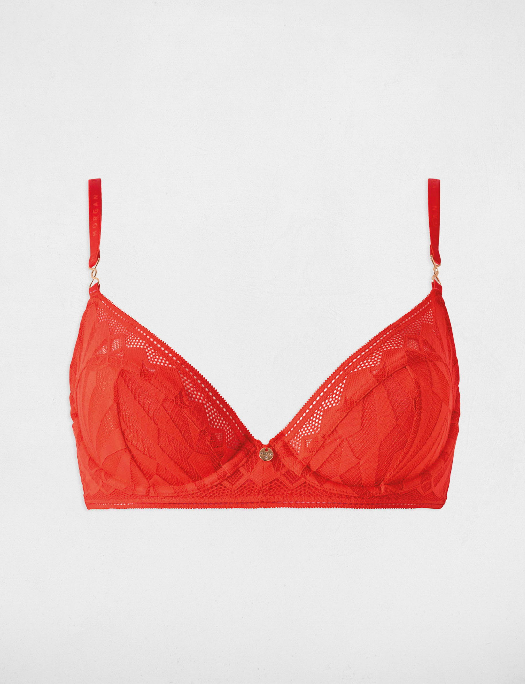 Soutien-gorge triangle orange femme